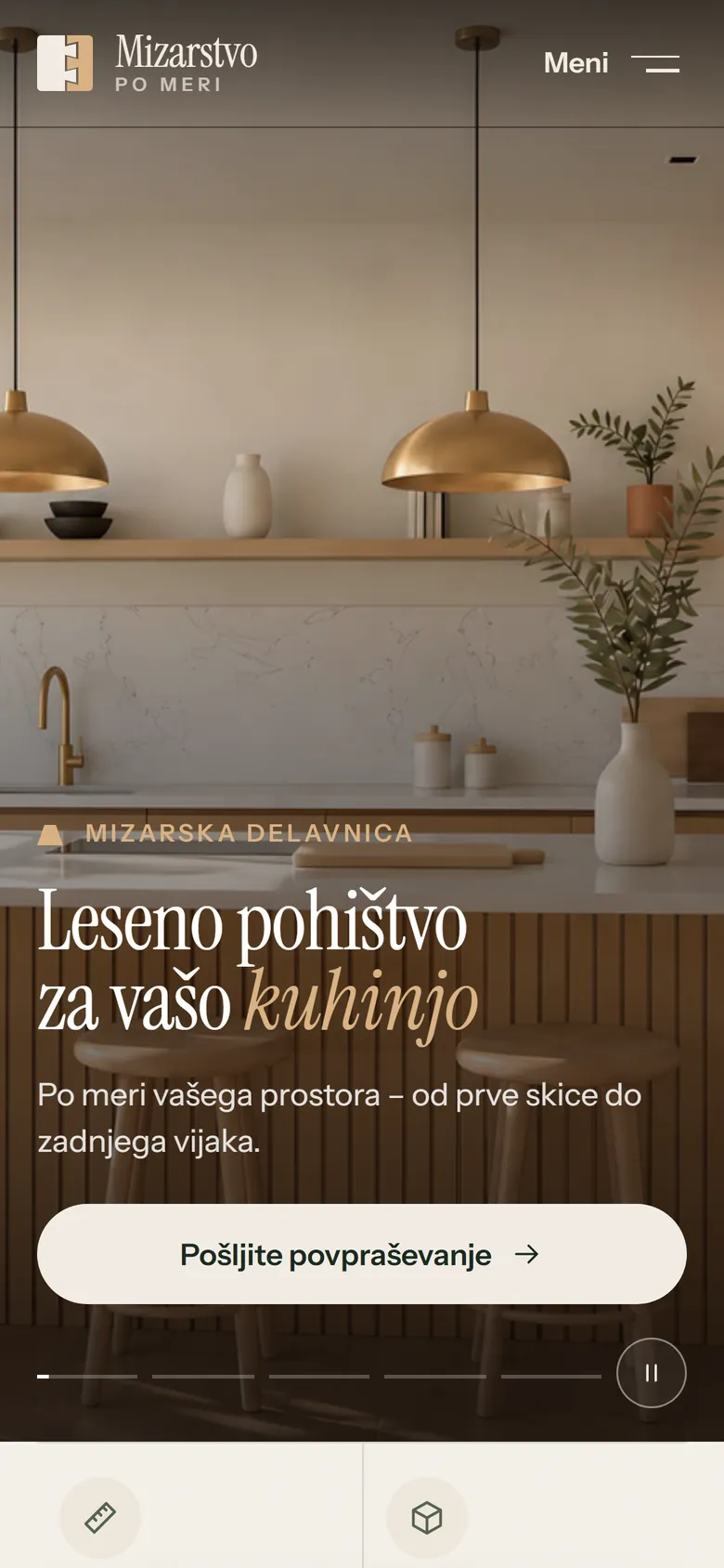 Mobilna različica koncepta mizarske delavnice.